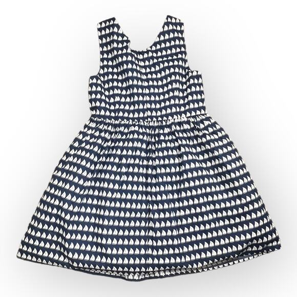 Kling Battelli Navy Blue A-Line Dress - Sailboat Print Medium - Picture 10 of 11